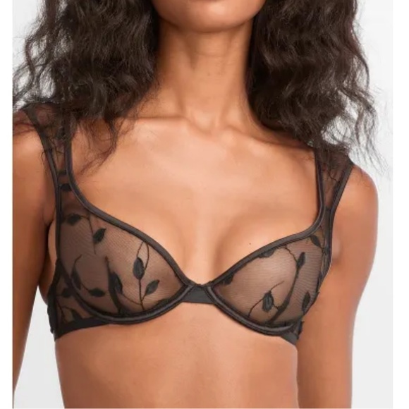 BLUEBELLA Billie bra 36B and panty M set lingerie sheer black sexy - Picture 2 of 7